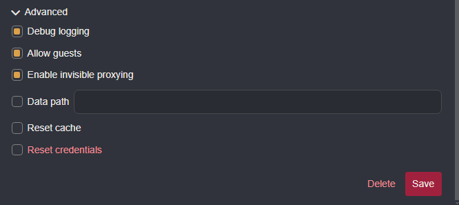 Connection manager instance more options.