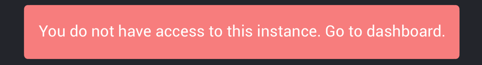 No access to instance.