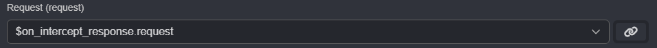 Referencing the request object.